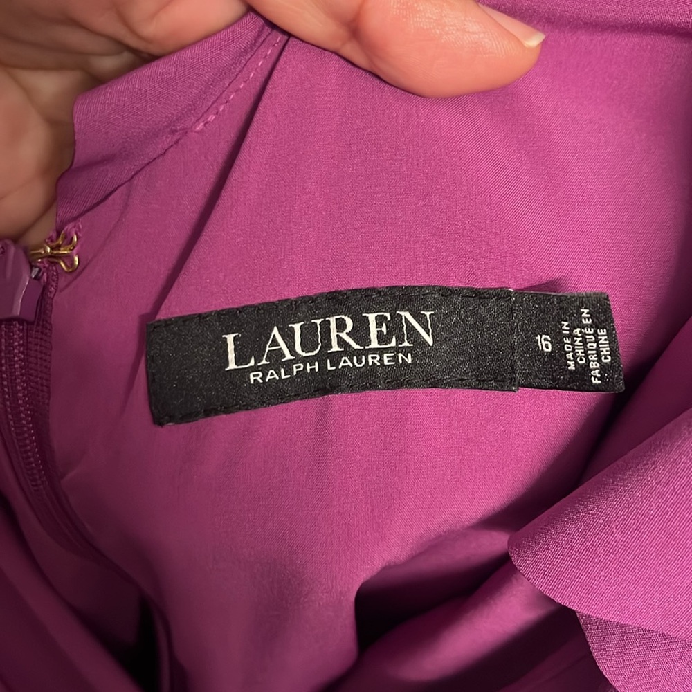 Ralph Lauren Purple Colored Dress size 16 - Picture 4 of 6